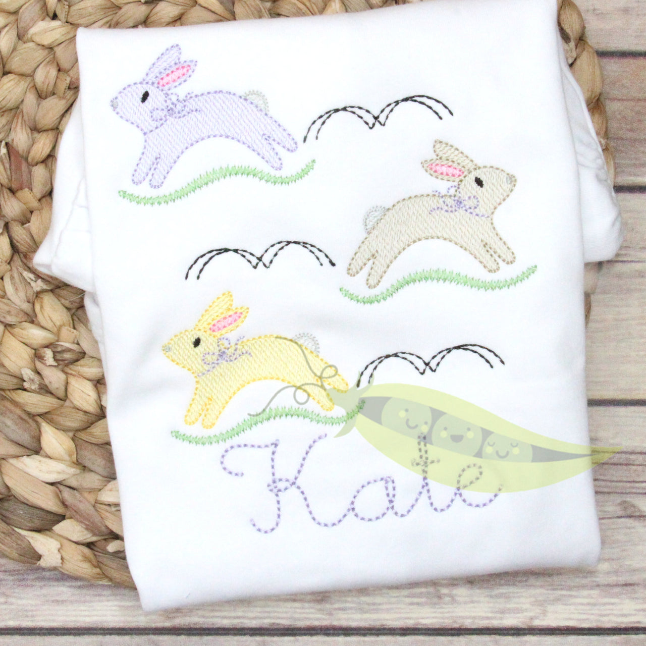 Girly Hopping Bunnies