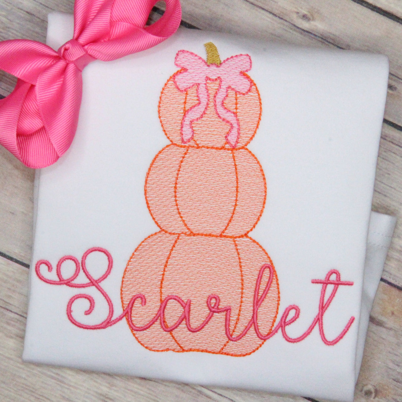 Pumpkin Stack with Bow