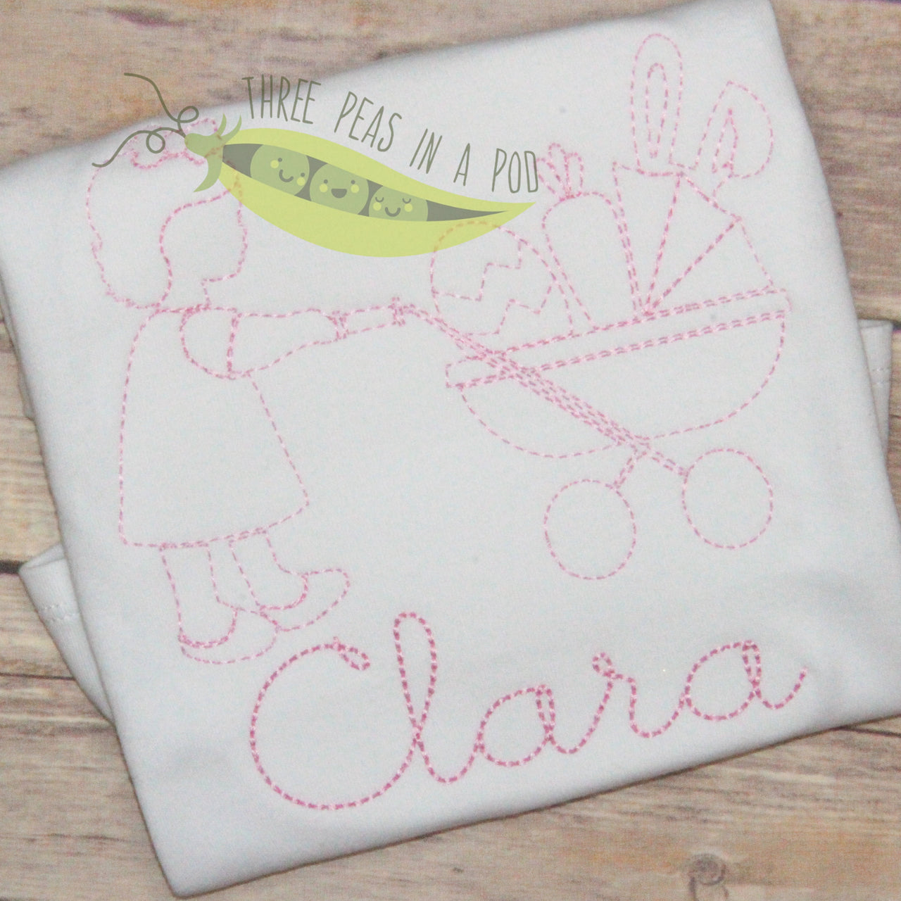 Easter Girl with Stroller