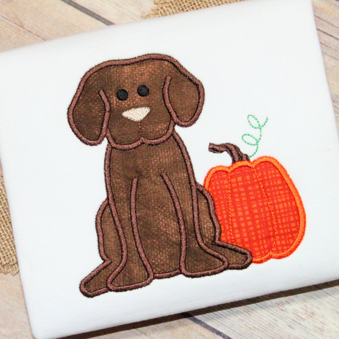 Pup with Pumpkin Applique