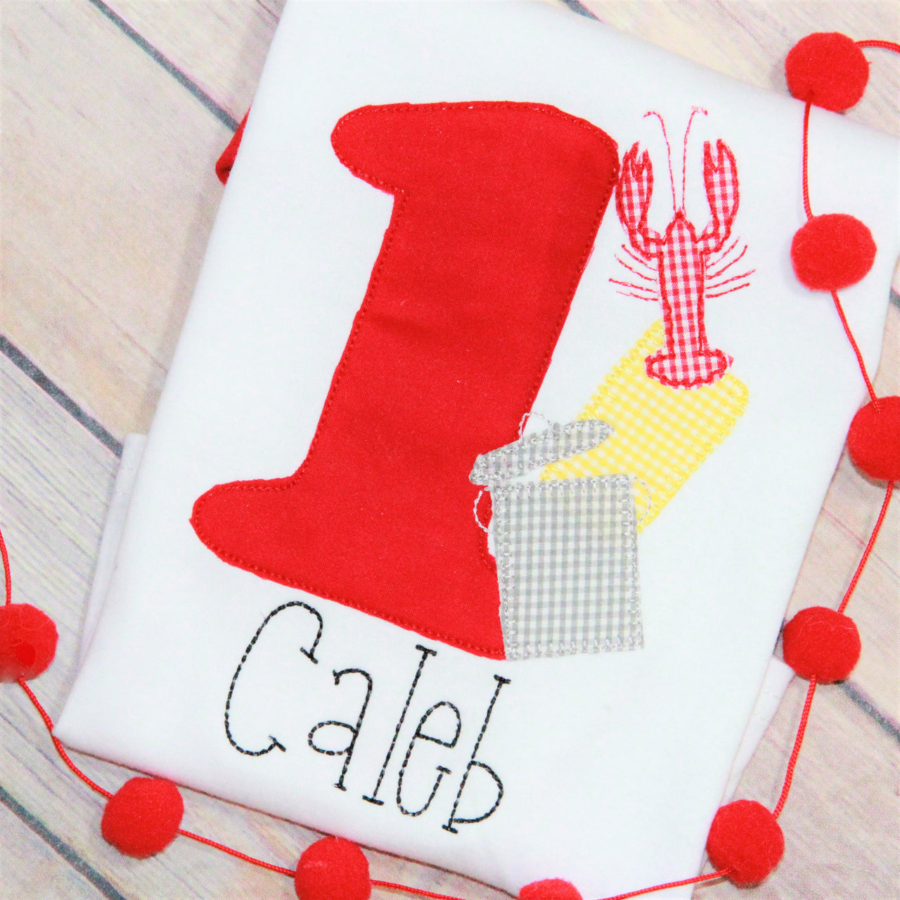 Crawfish Boil Birthday Applique Design