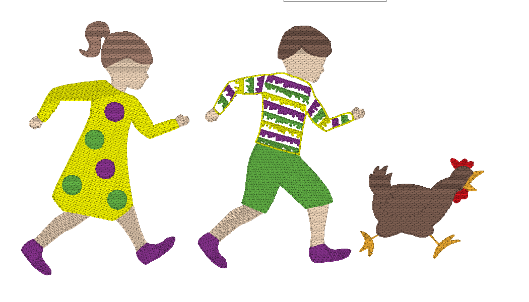 Mardi Gras Chicken Run with Children