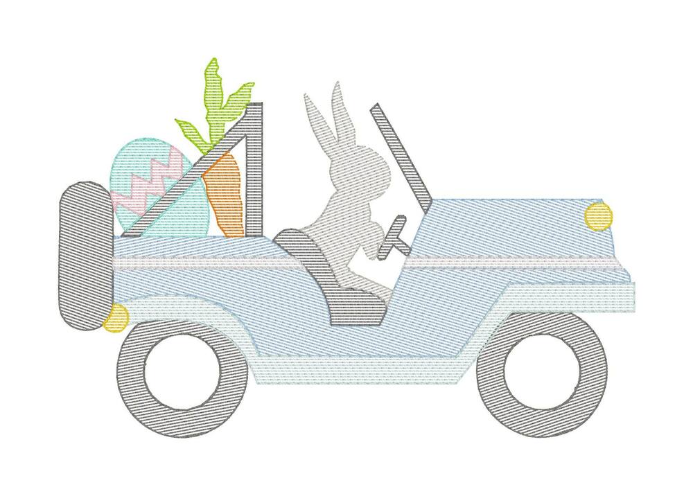 Easter Bunnyin Jeep