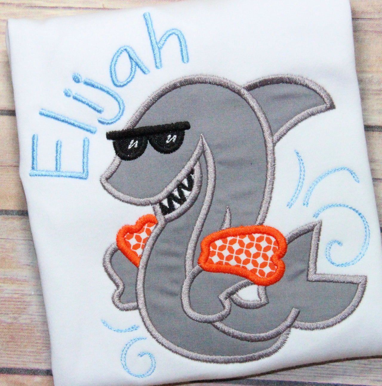 Cool Shark Applique Design