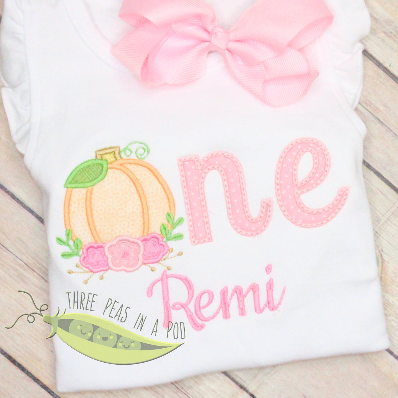 ONE Pumpkin Fall Birthday Applique Design