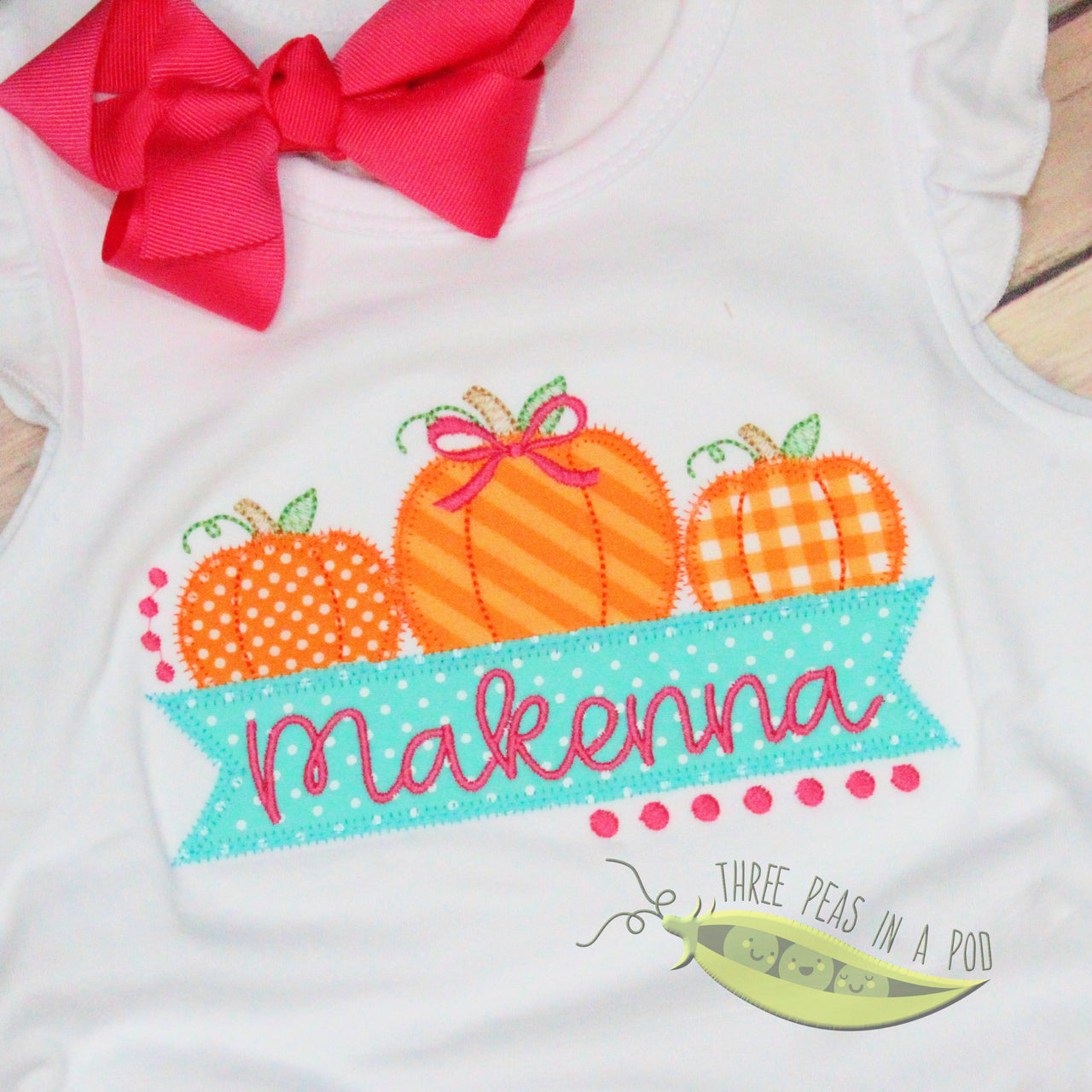 Pumpkin trio with Name Plate