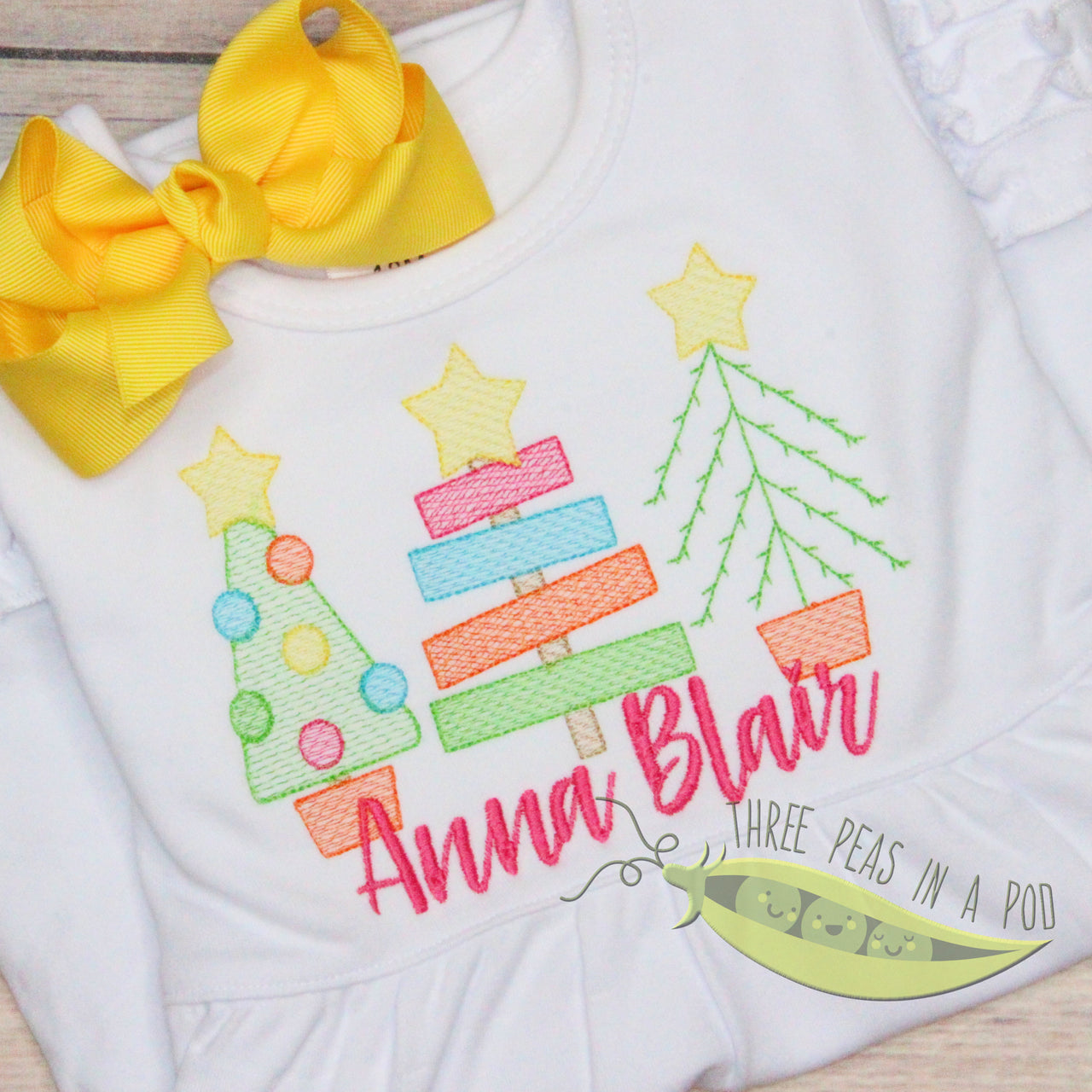 Farmhouse and Pom Pop Christmas Trees