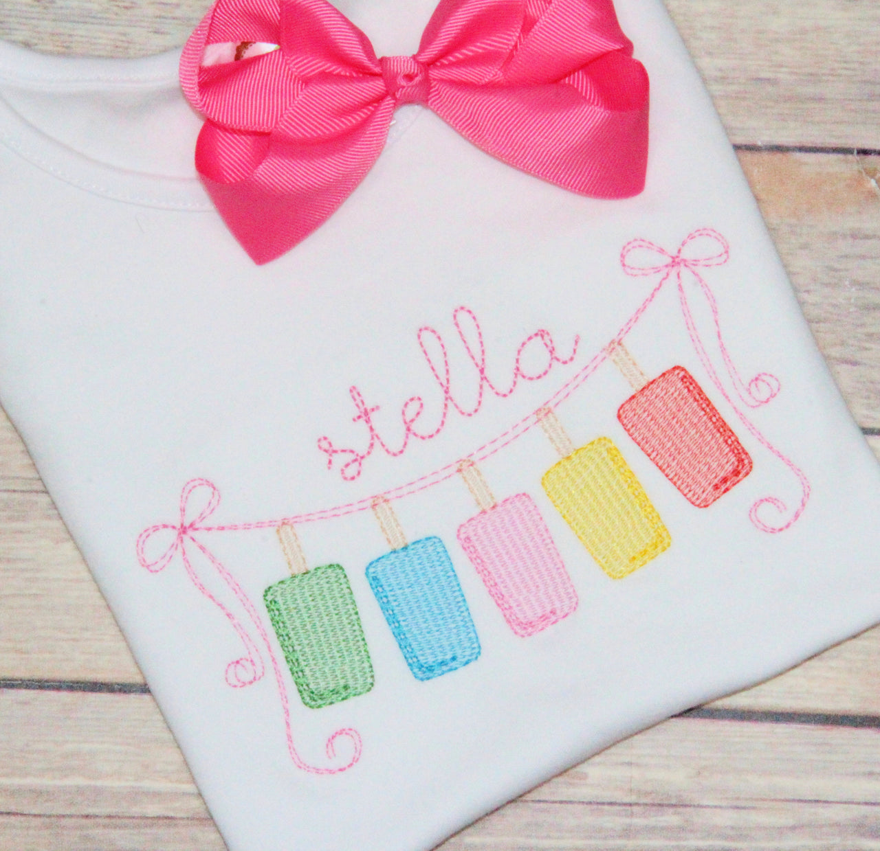 Ice Cream Pops Embroidery Design