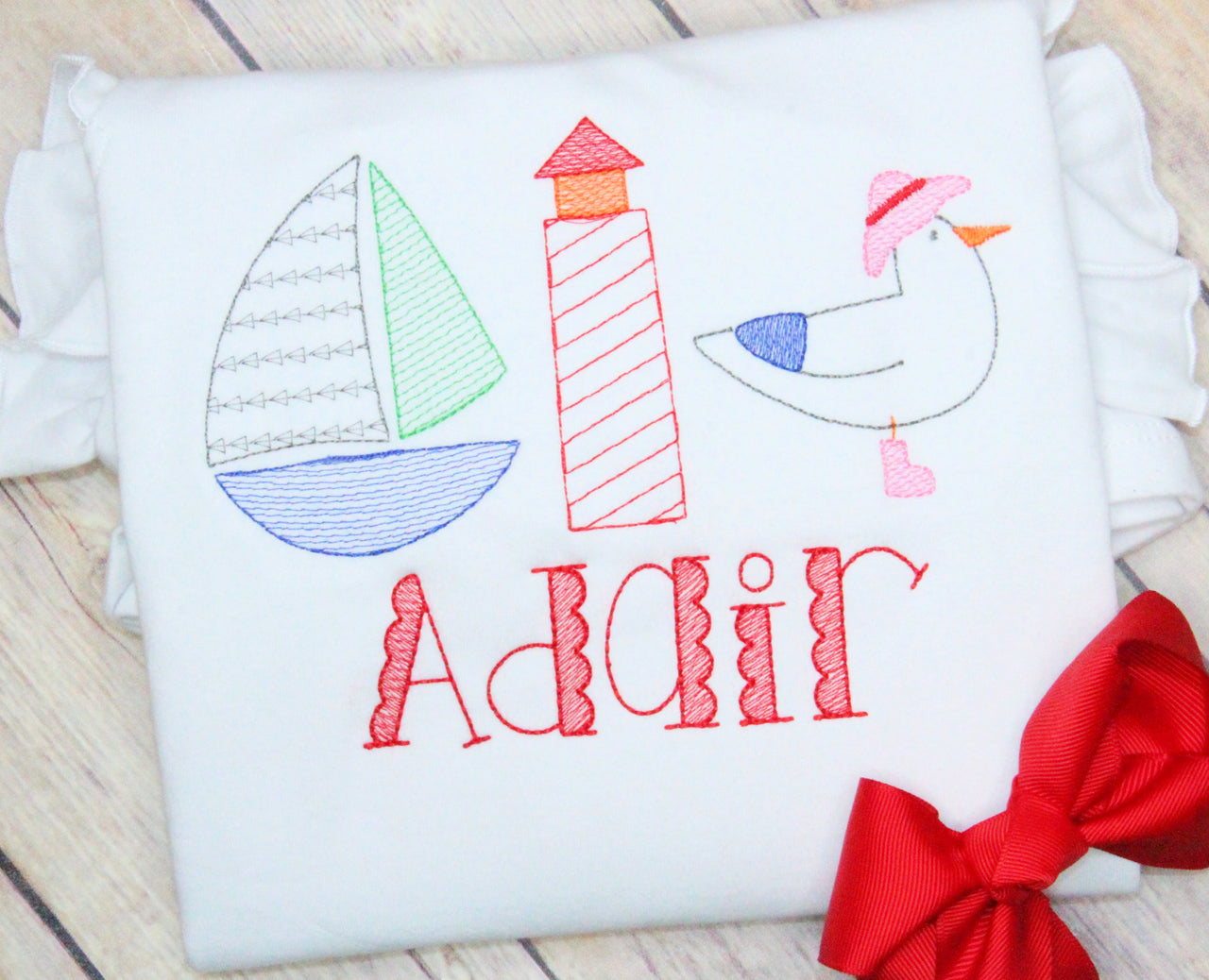 Sail Trio Embroidery Design