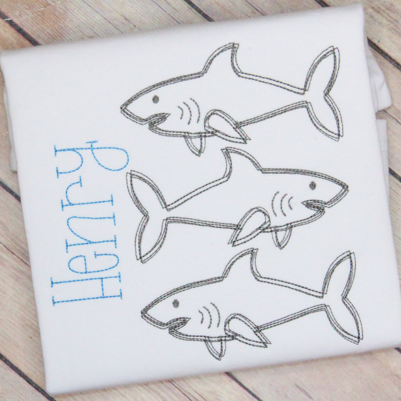 Shark Trio Embroidery Design
