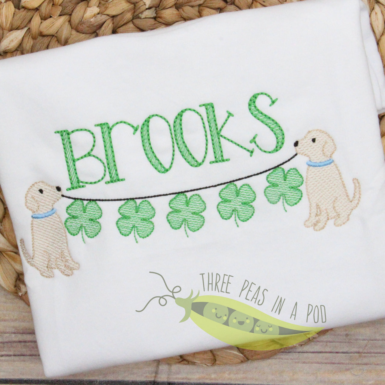 Puppies with Clovers