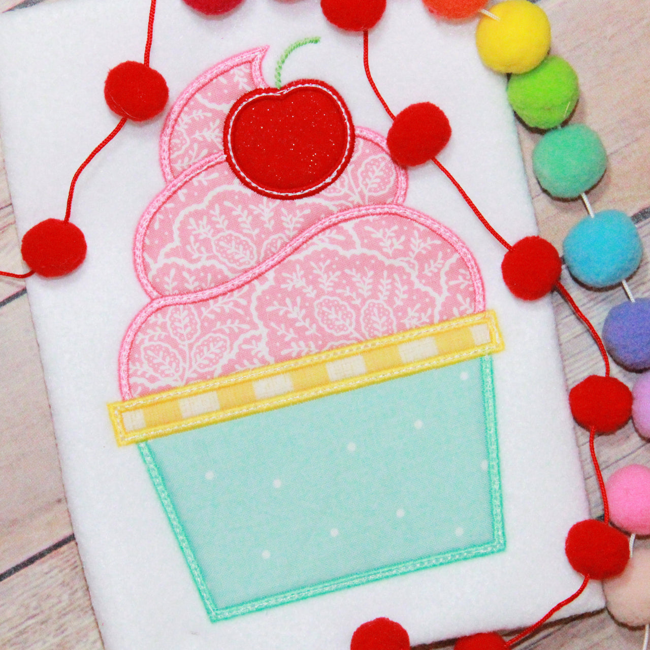 Ice Cream Embroidery Design