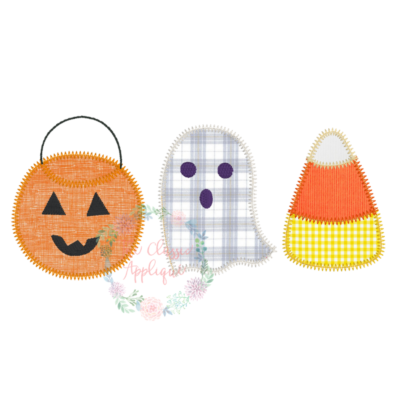 Halloween Boy Trio Embroidery Design