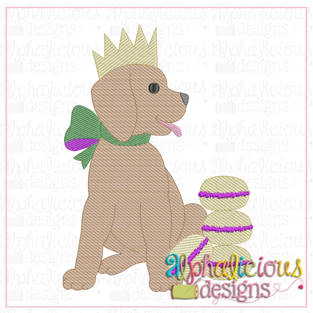 Mardi Gras Pup with Macaroon