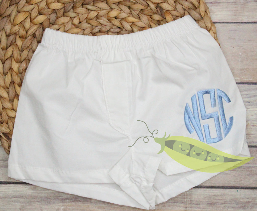 Baby Boy Monogrammed Boxers Diaper Cover