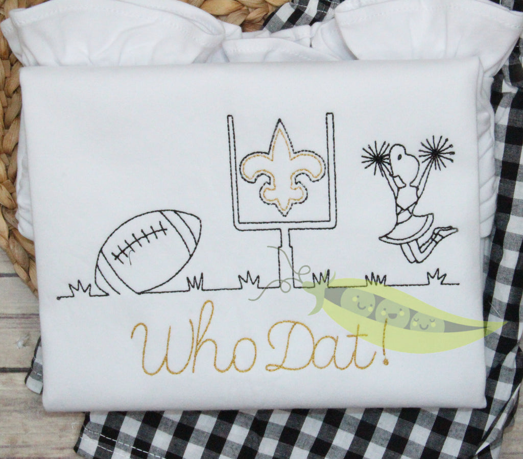 Black and Gold Football Ruffle Shirt