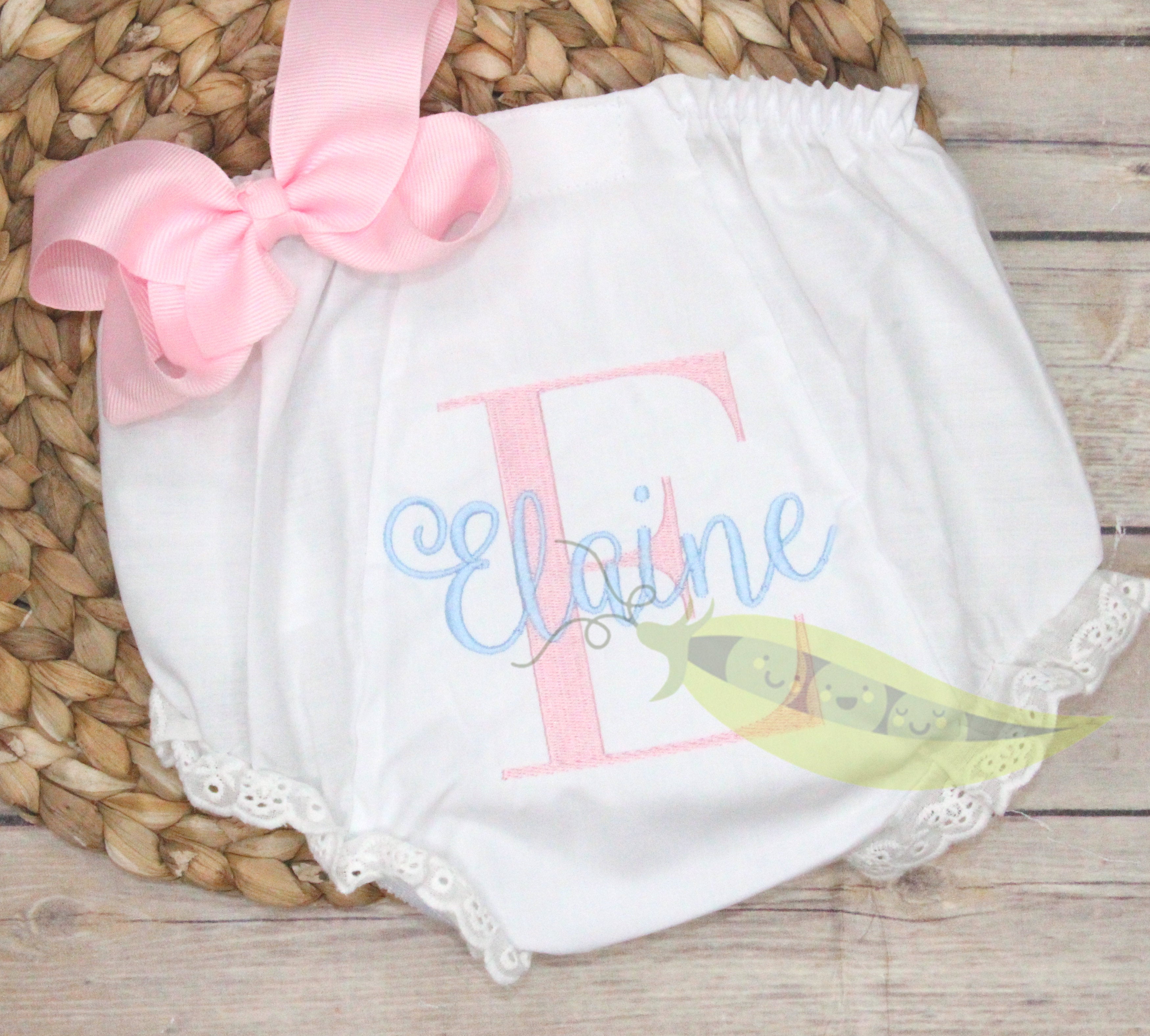 Baby Girl Monogrammed Bloomers