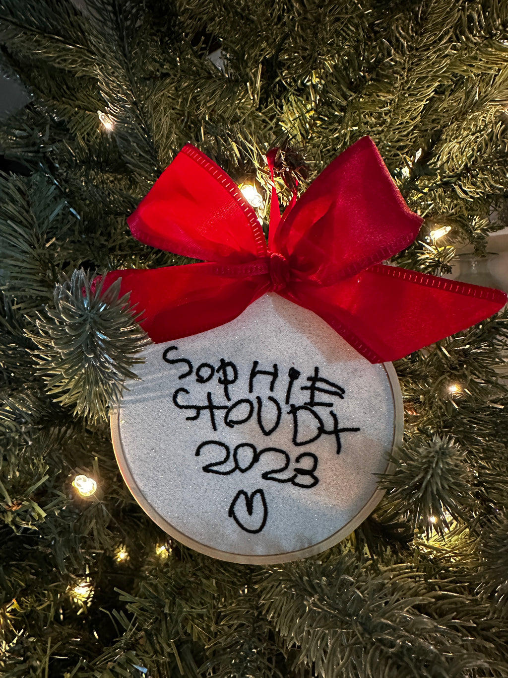Child’s Handwriting Ornament