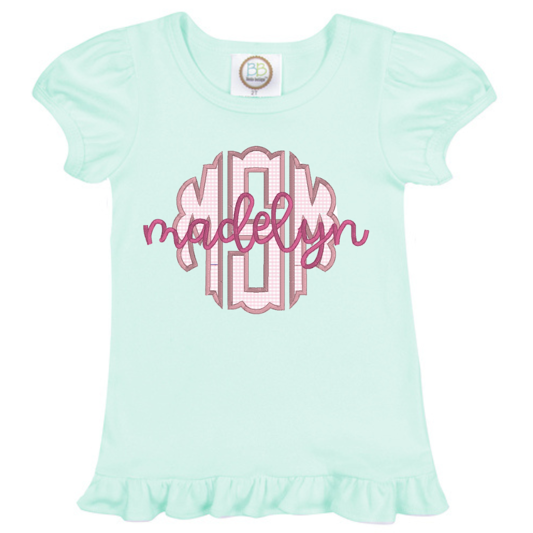 Mint and Pink Girly Applique