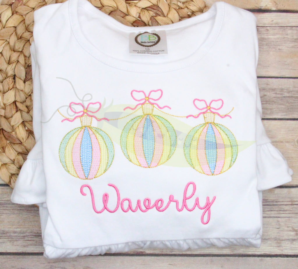 Colorful Ornaments with Bow