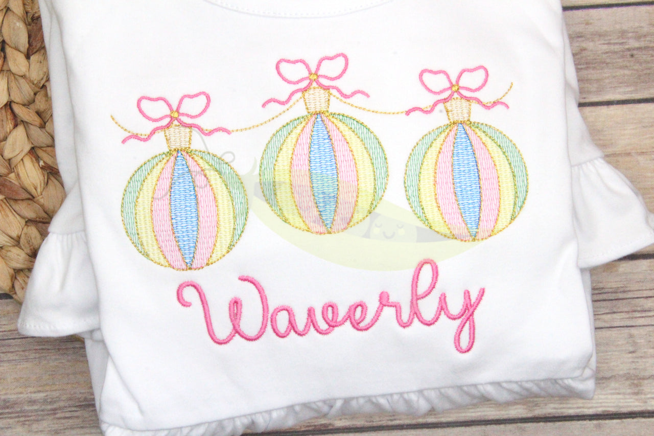 Colorful Ornaments with Bow