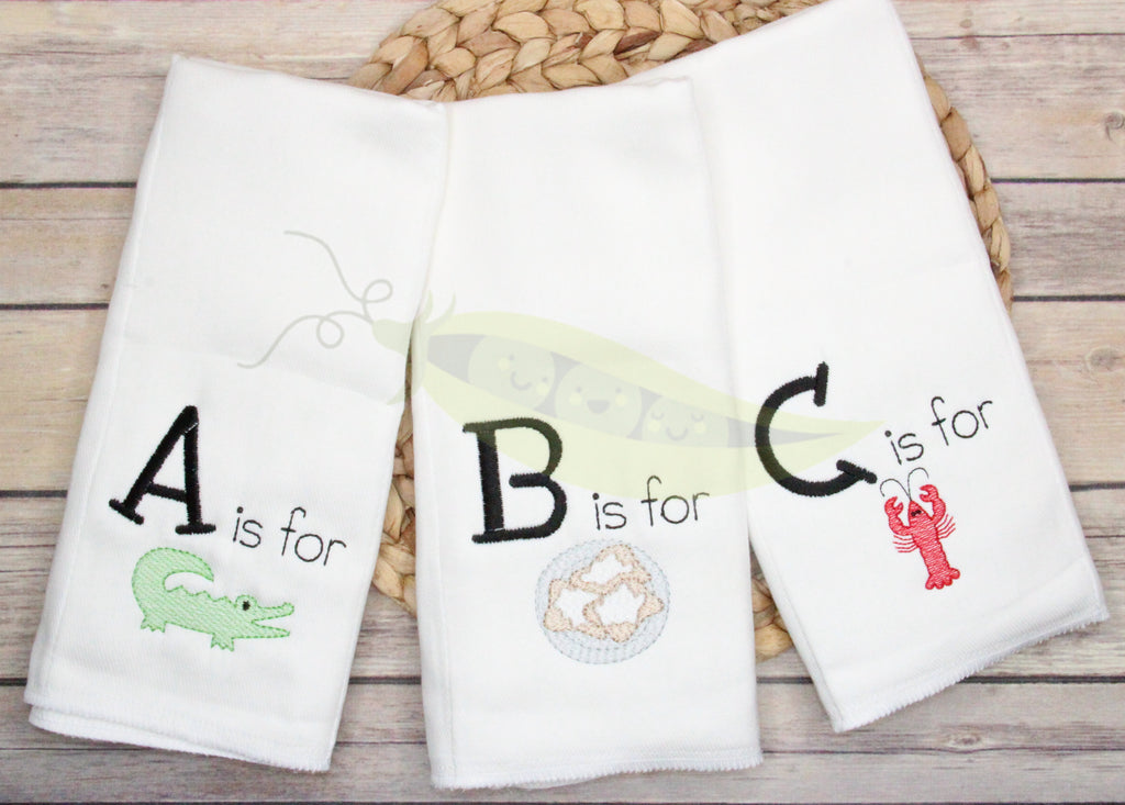 ABC NOLA Burp Cloth Gift Set