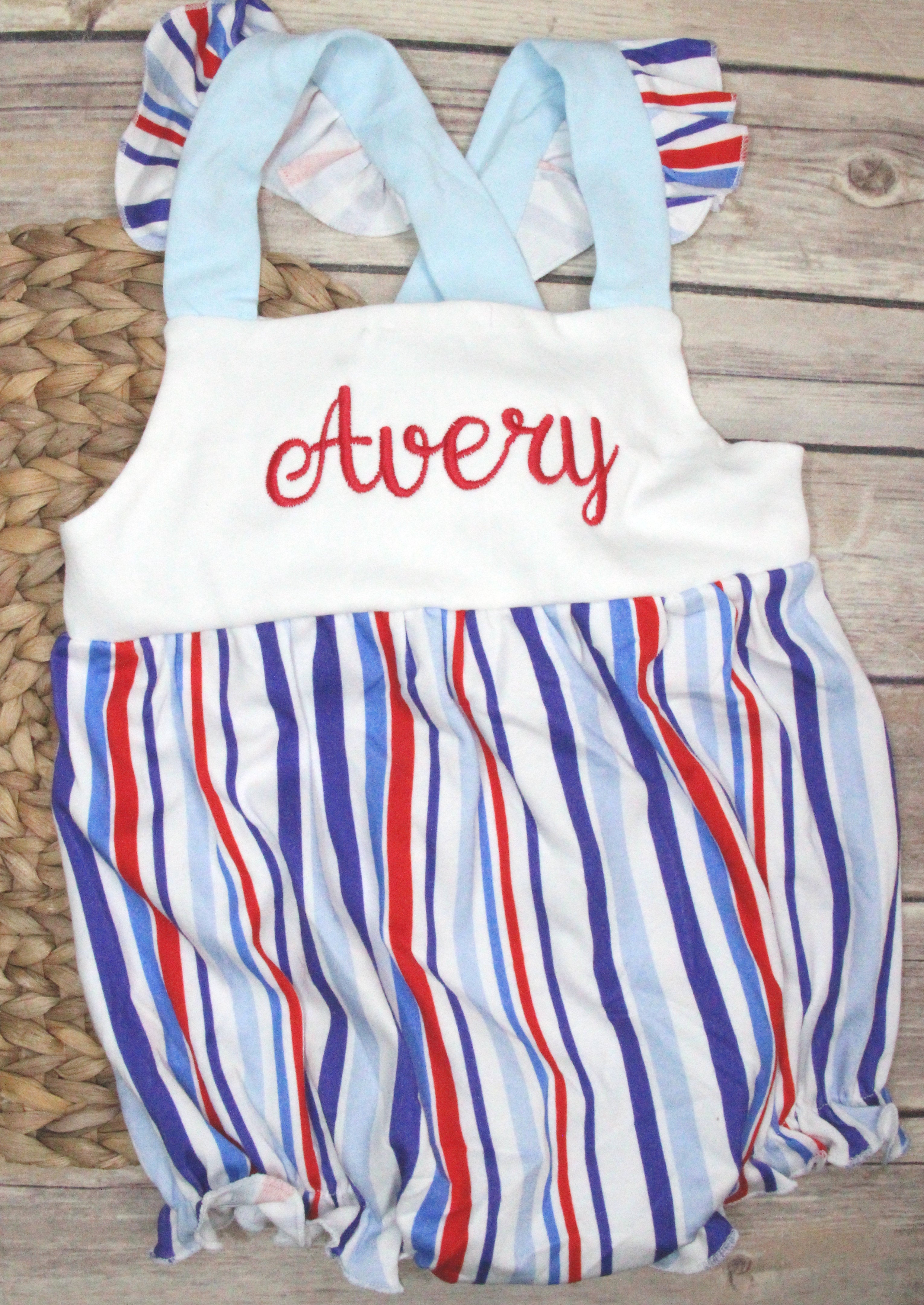 Girl's Red White and Blue Bubble