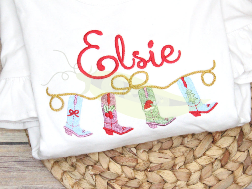 Christmas Cowboy Stockings Swag