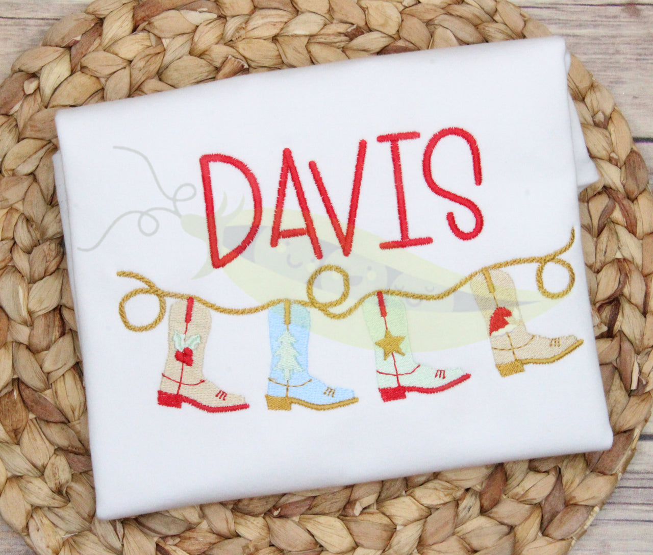 Christmas Cowboy Stockings Swag