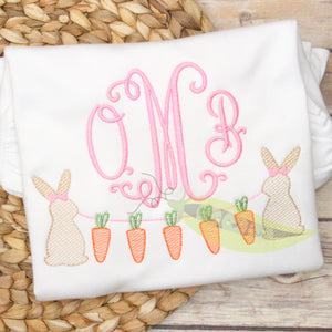 Girl Bunny Holding Carrots