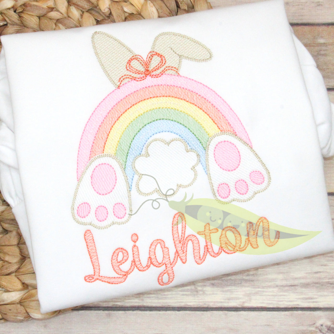 Sketch Rainbow Girly Easter Bunny