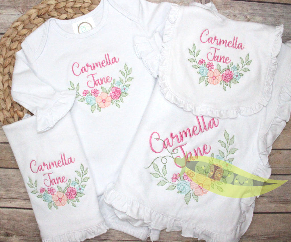 Spring Floral Newborn Gift Set
