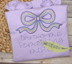 Mardi Gras Bead Bow