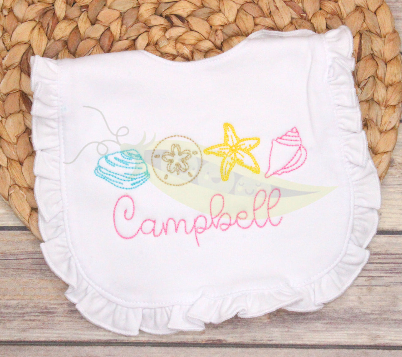 Seashell Embroidery Design