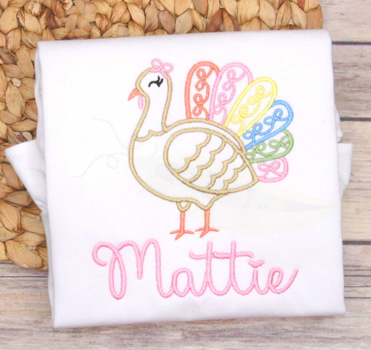 Turkey with Bow Feathers