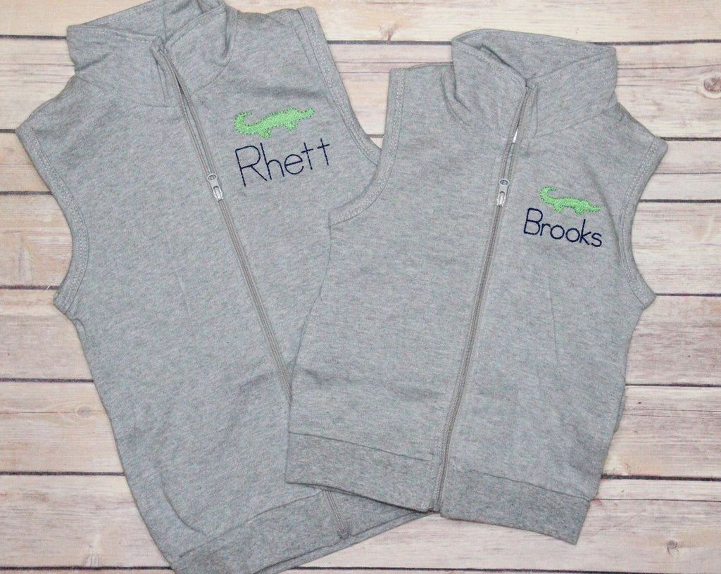 Monogrammed Vest