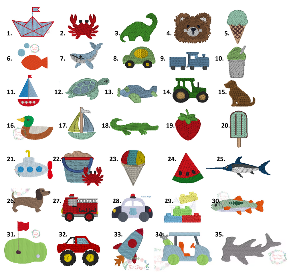 Boys Mini Pocket Embroidery