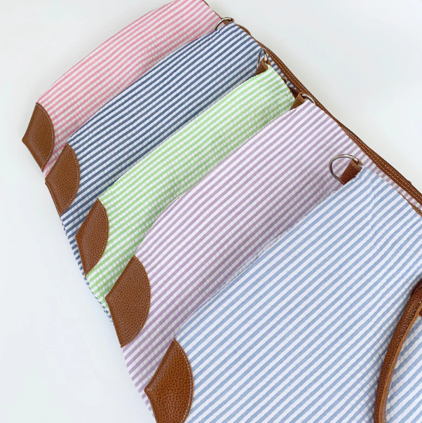 Seersucker Weekender Bag