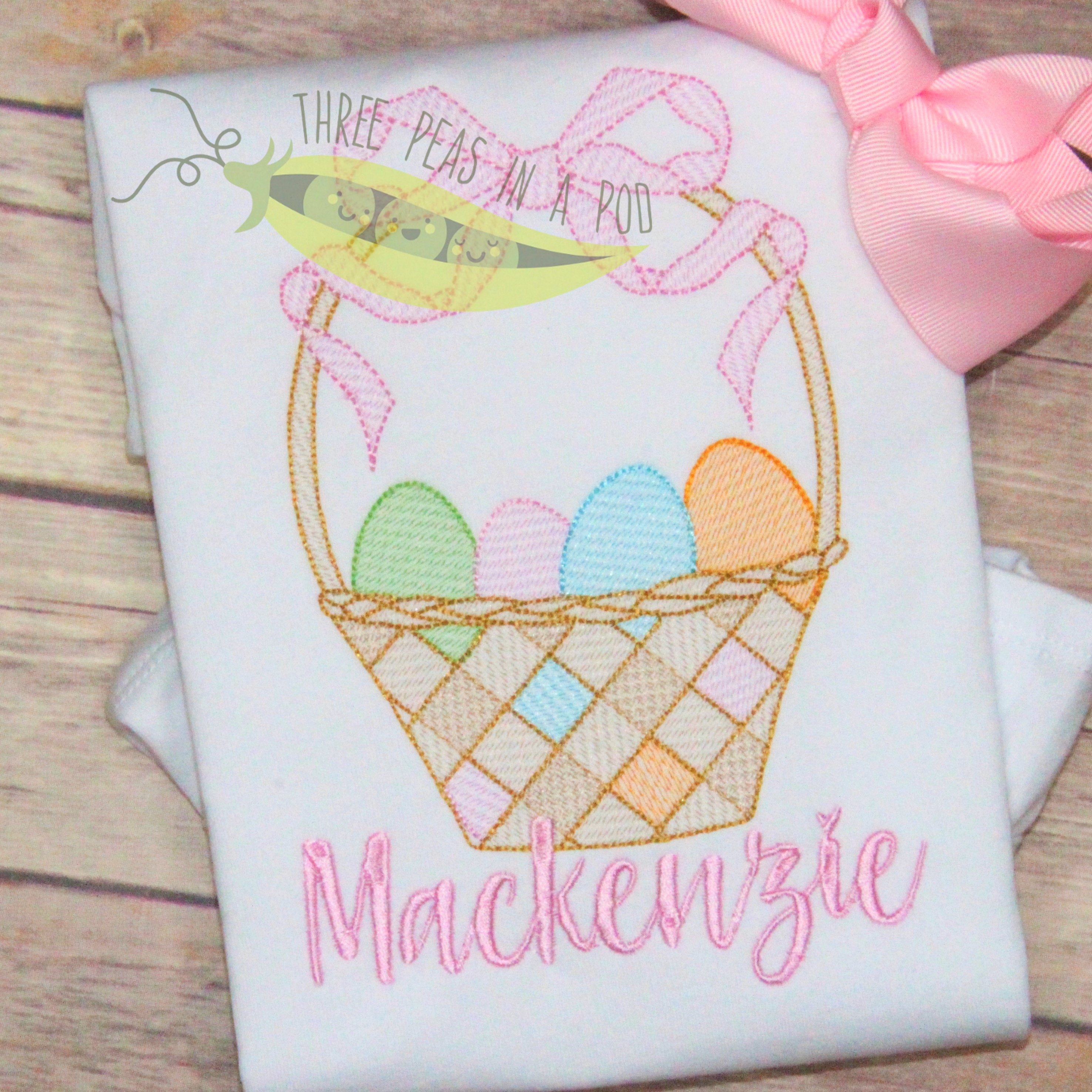Gingham Basket and Eggs
