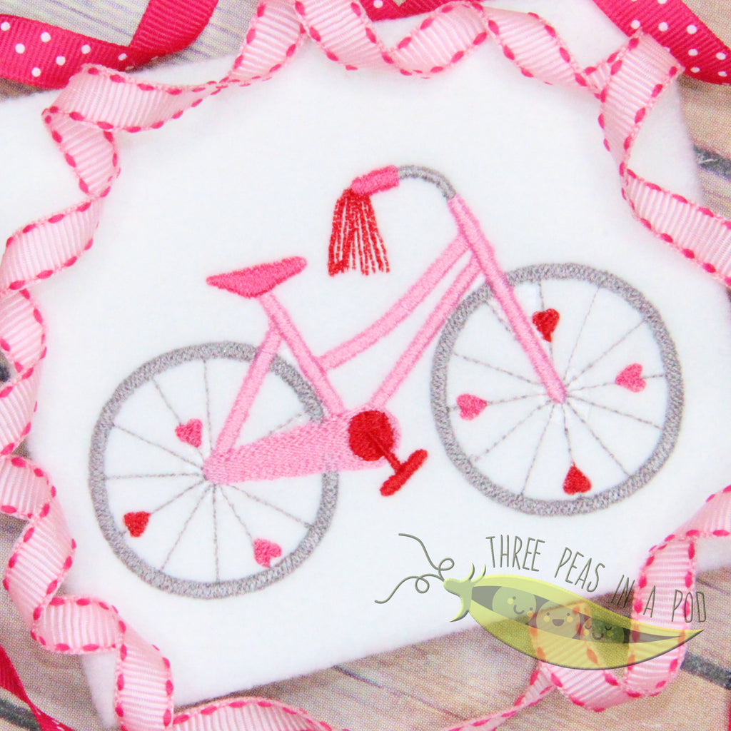Heart Girly Bicycle Valentine's Day