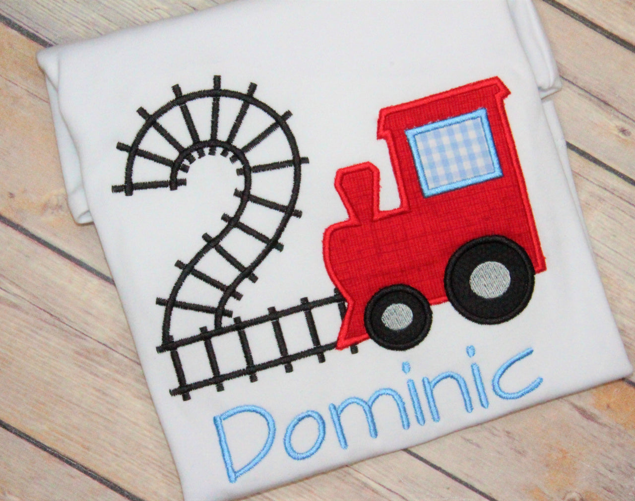 Train Birthday Applique Design
