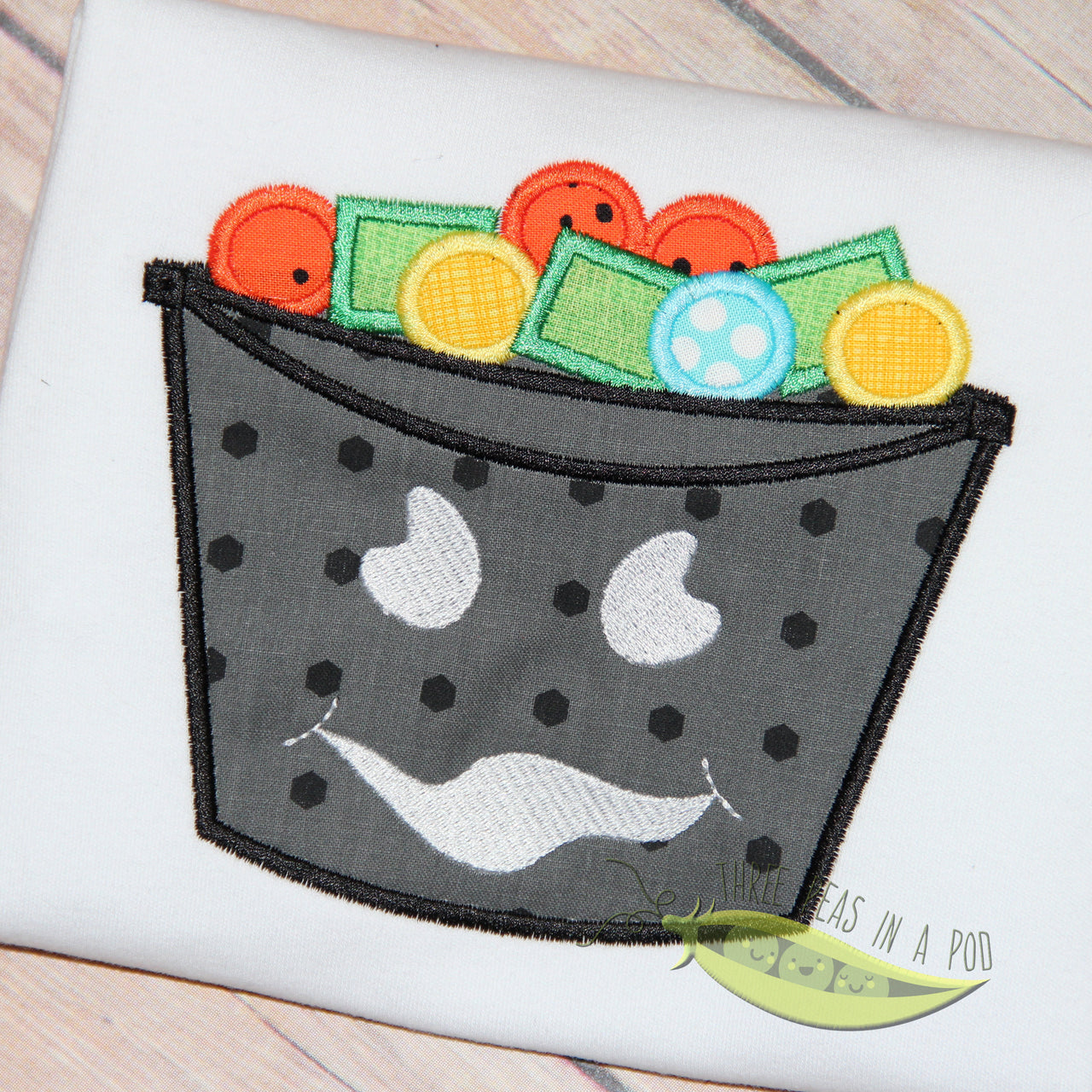 Bucket of Candy Halloween Applique