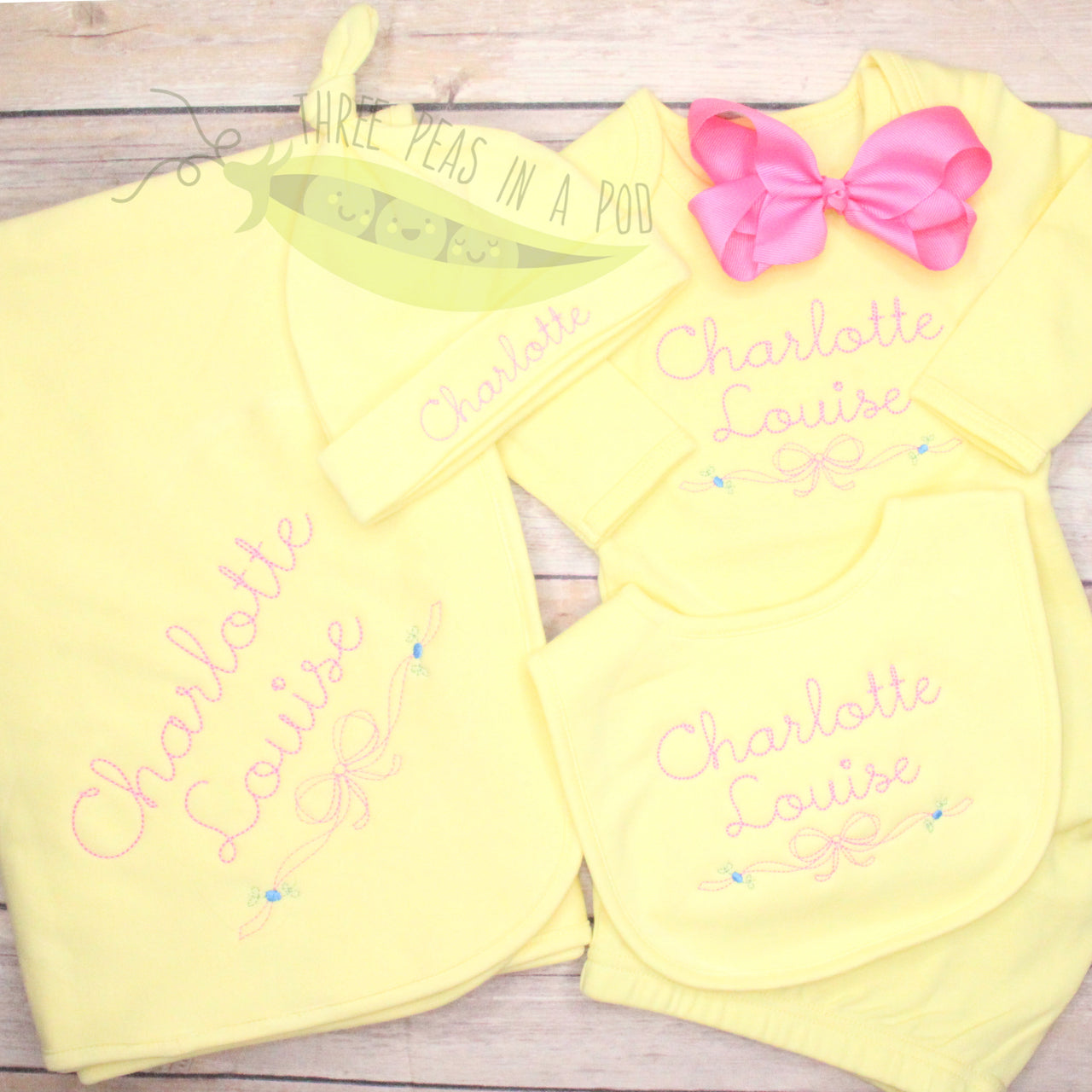 Yellow Floral Newborn Gift Set