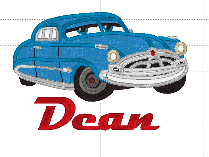 Blue Car Doctor Applique