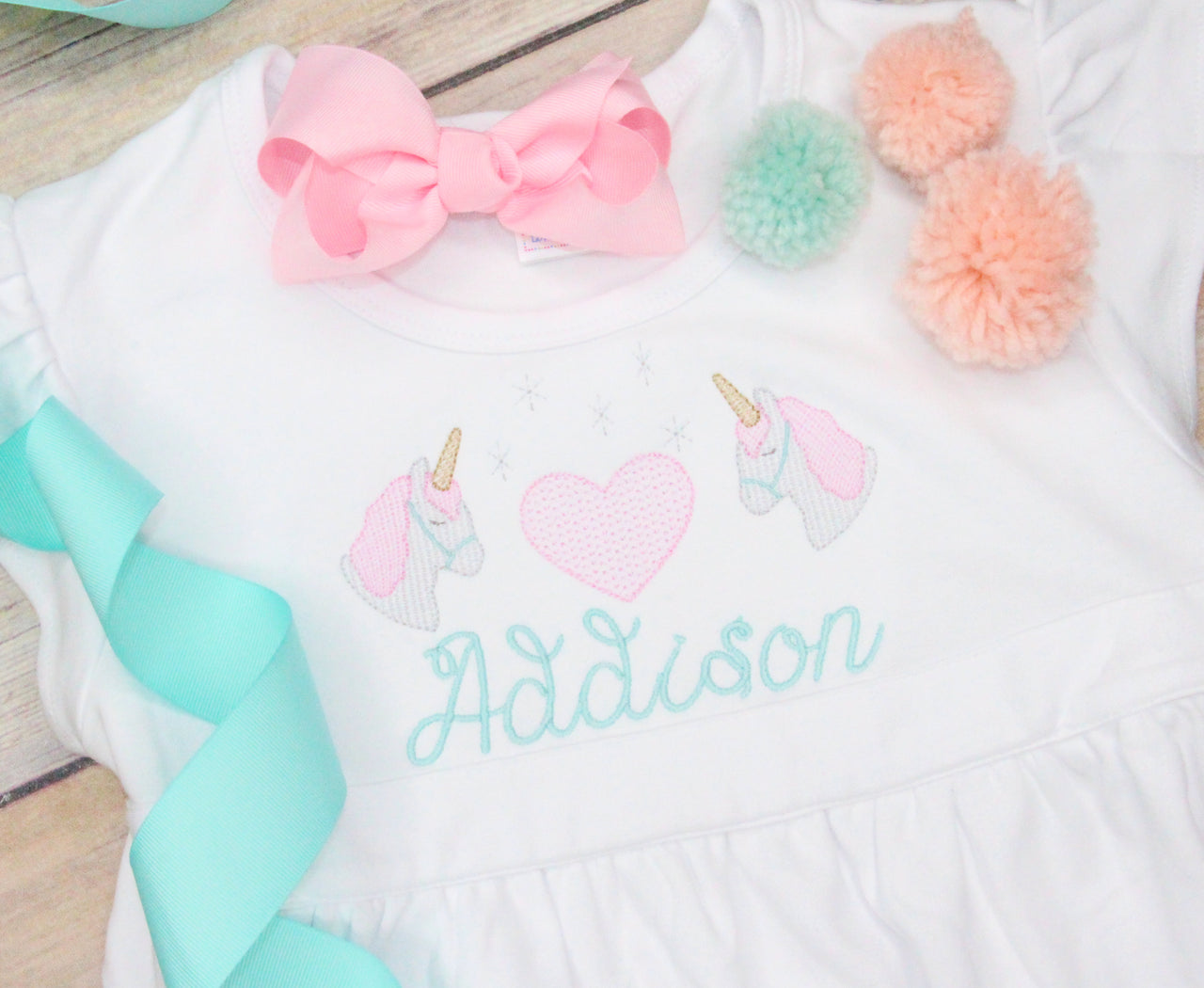 Unicorn Trio Embroidery Design
