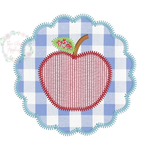 Apple in Scalloped Circle