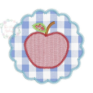 Apple in Scalloped Circle