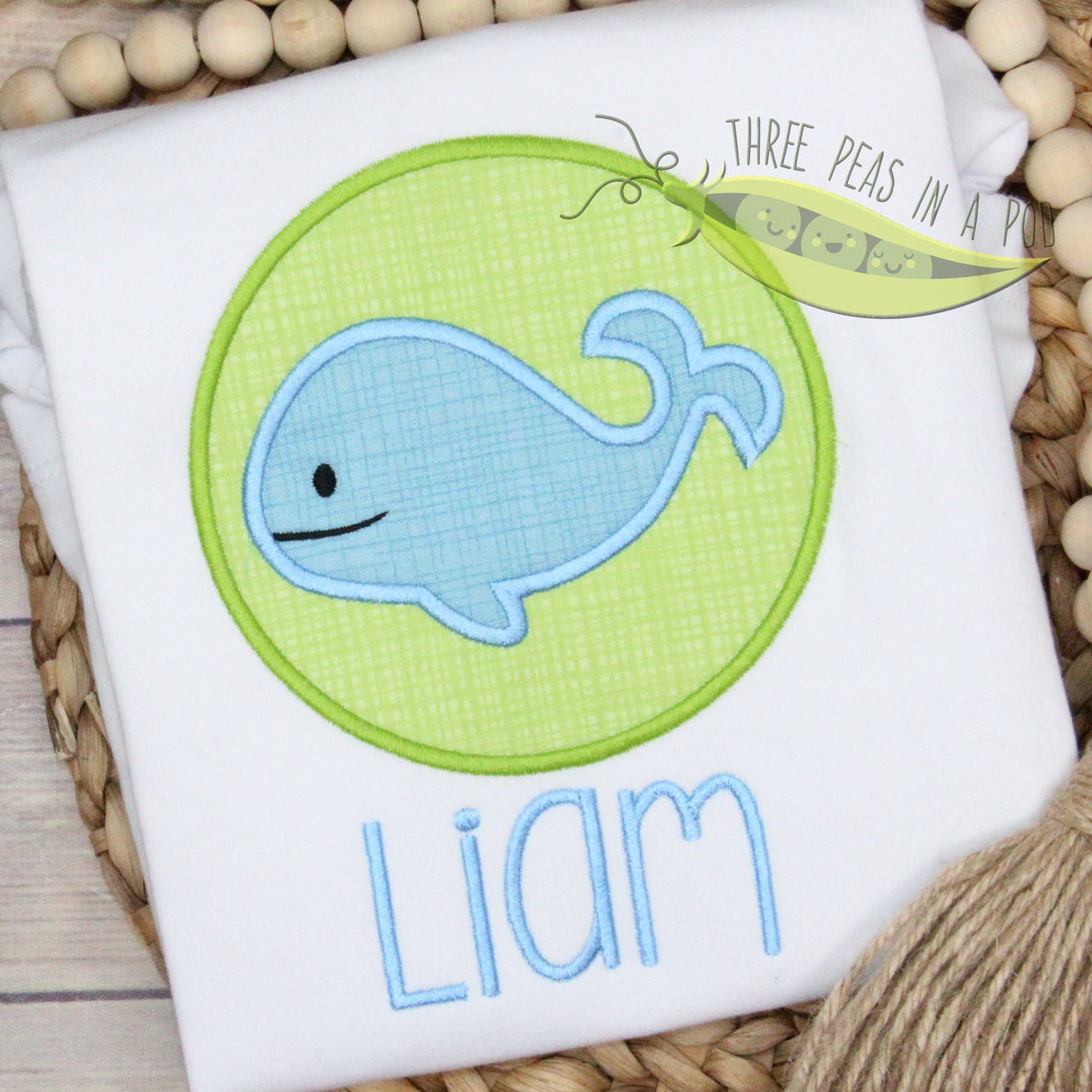 Circle Whale Applique