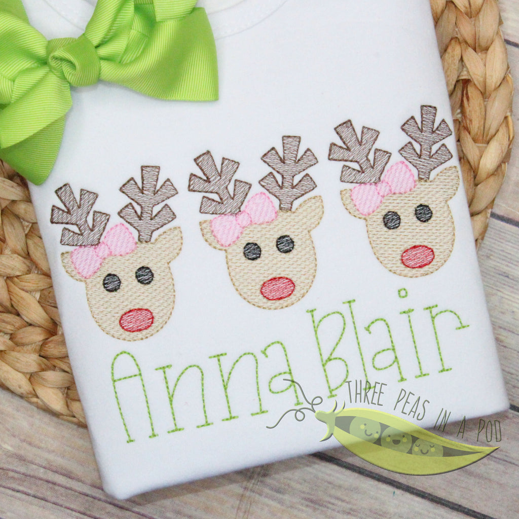 Reindeers with Bow Trio