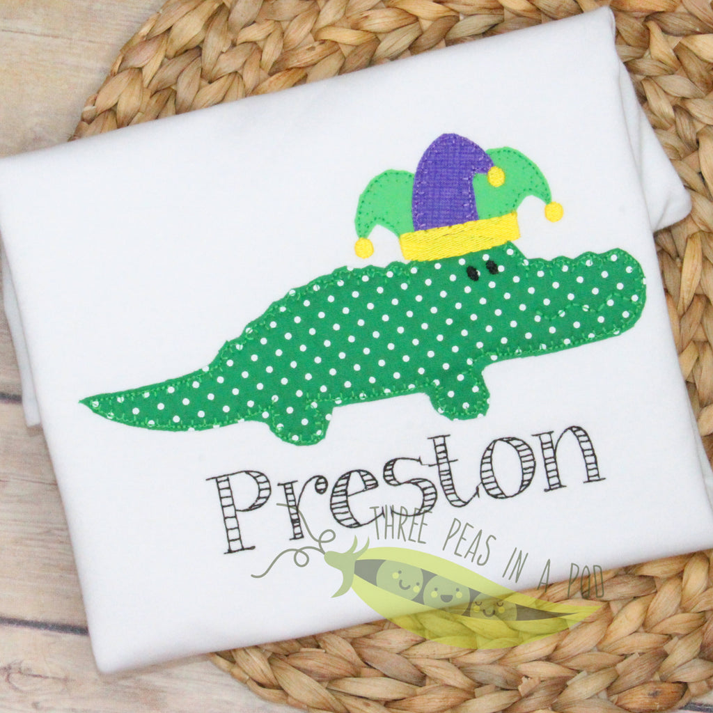 Mardi Gras Gator with Jester Hat